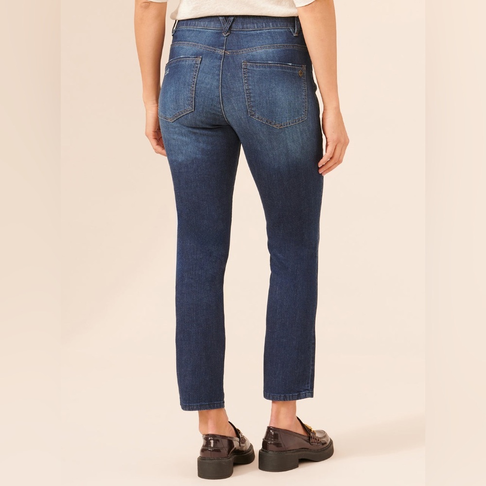 Democracy "Ab"solution® High Rise Distressed Blue Denim Skinny Jeans - Picture 4 of 8